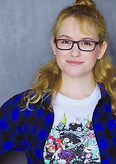Small Photo of April Yanko looking super cute and quirky